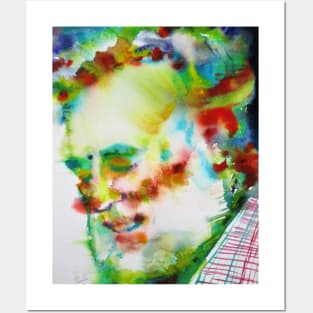 ERNEST HEMINGWAY watercolor portrait .4 Posters and Art